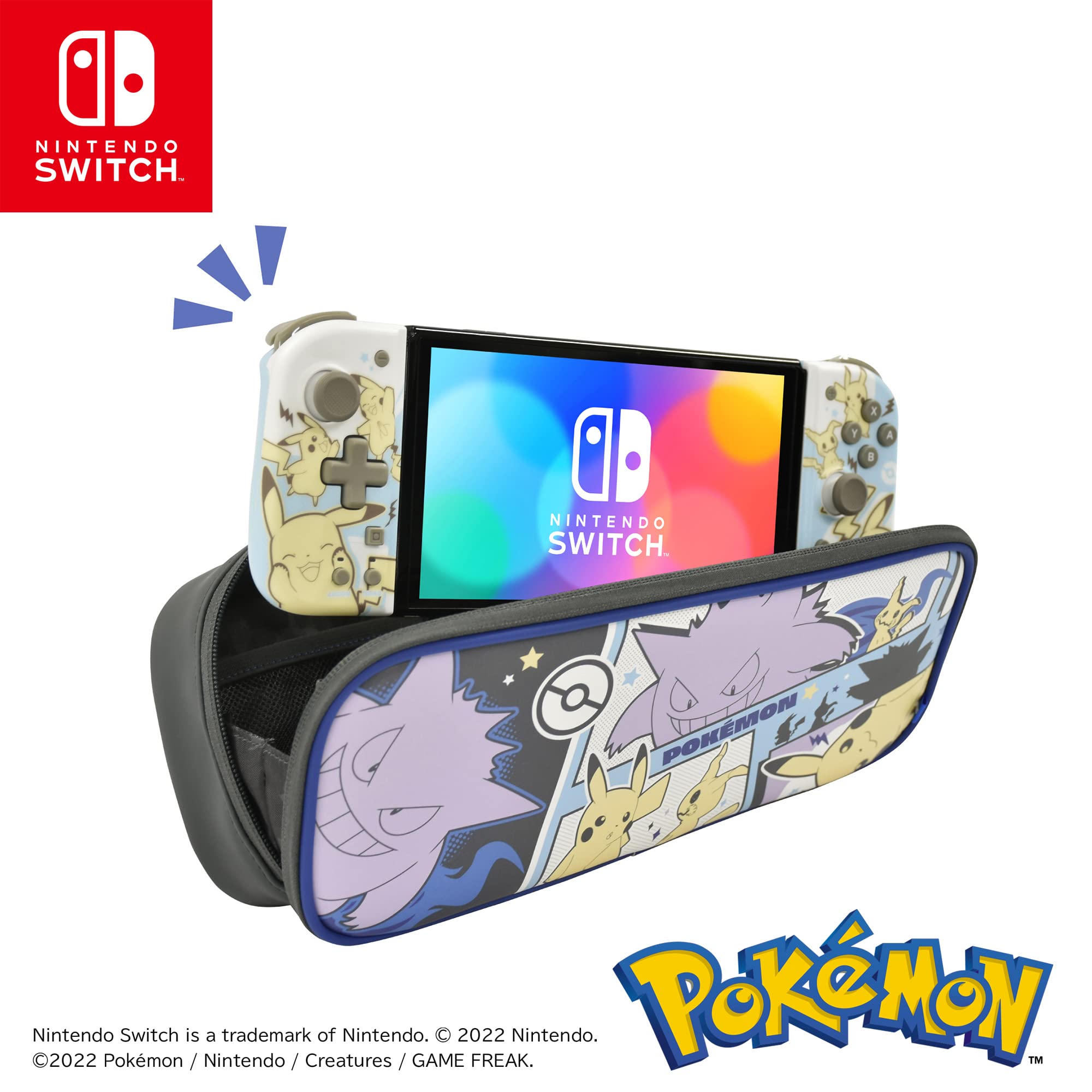 Funda Hori Extragrande Pikachu, Gengar Y Mimikyu Negro ( NINTENDO SWITCH - ) - Licencia Oficial Funda Hori Extragrande Pikachu, Gengar Y Mimikyu Negro ( NINTENDO SWITCH - ) - Licencia Oficial